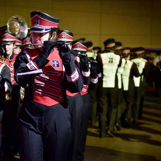 The Raven Regiment, Benedictine College's Marching Band, plays at the Scholarship Ball